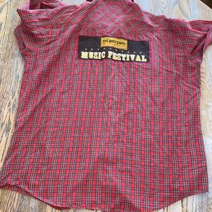 TOWNSLEY gingham poly cotton western snap shirt
